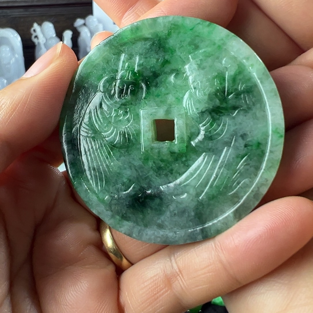 三****翡翠未镶嵌手镯天然翡翠挂件