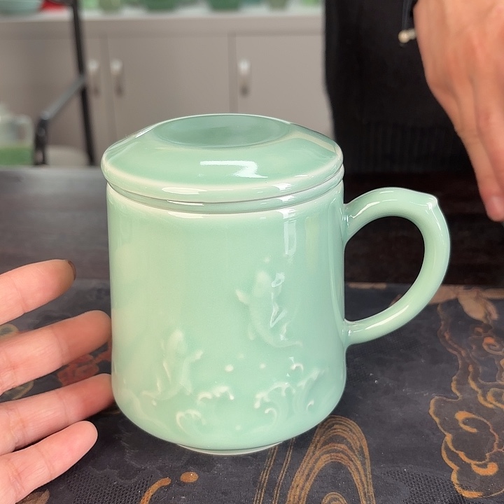 龙泉云间青瓷小米茶器