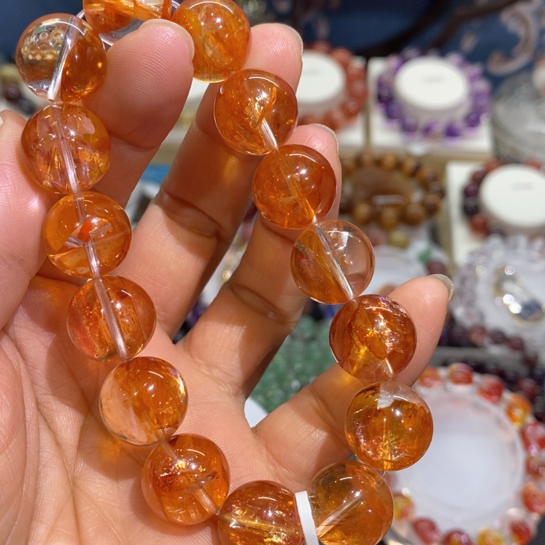 水晶手串未镶嵌用****8芬达锦鲤胶花14