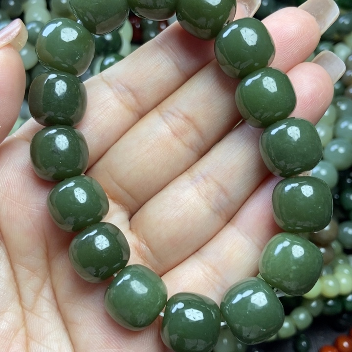 和田玉未镶嵌手链卡14