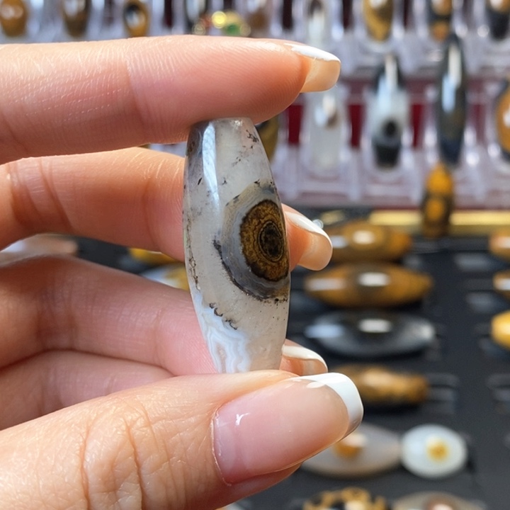 玛瑙/玉髓颈饰合金時*~