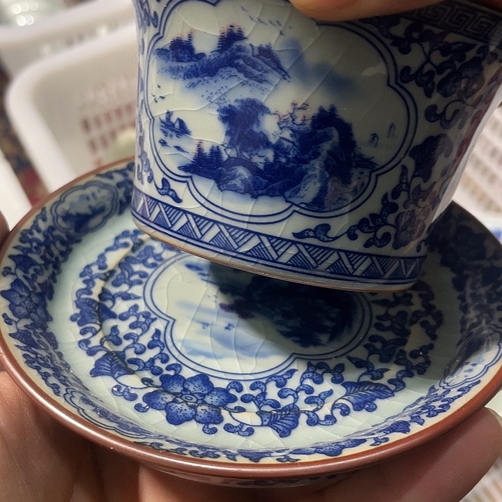 陶摆件景德镇陶瓷主人杯123
