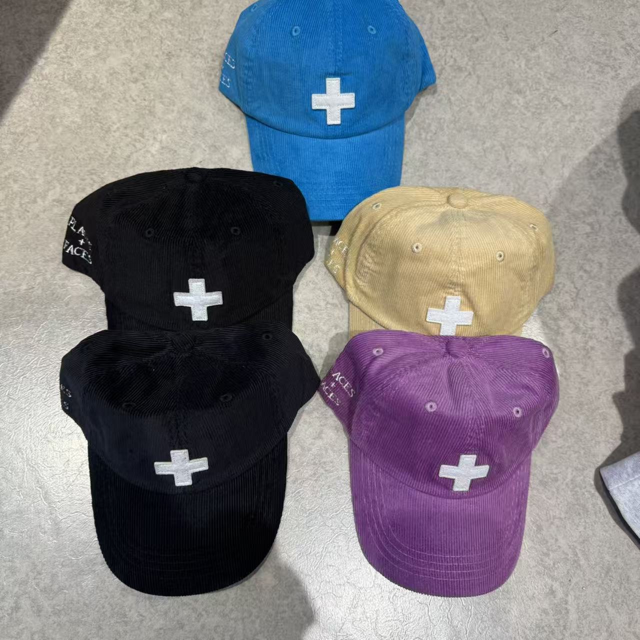 P+F 十字灯芯绒鸭舌帽 五色可选
