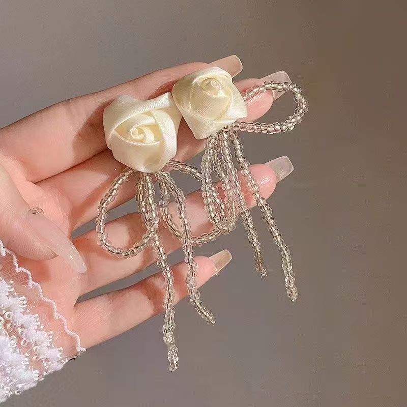 合金亚克力耳饰 气质轻奢时尚复古法式长款超仙仙气百搭少女A209