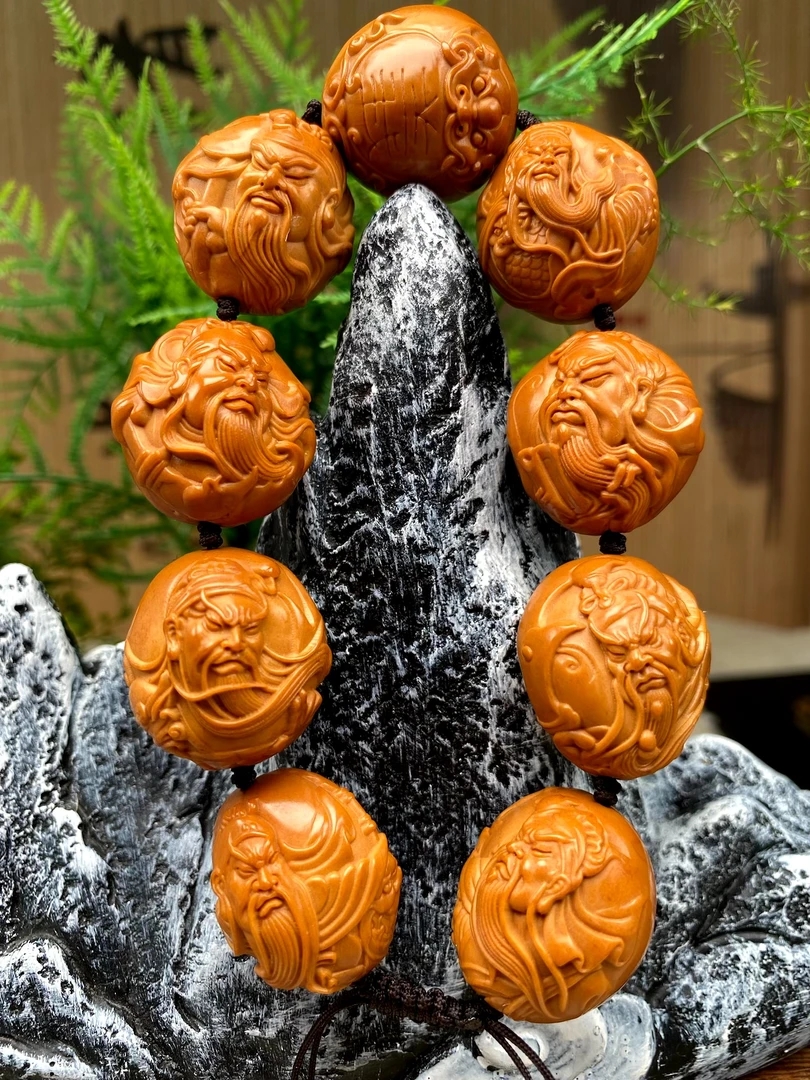 将军令橄榄核雕手串