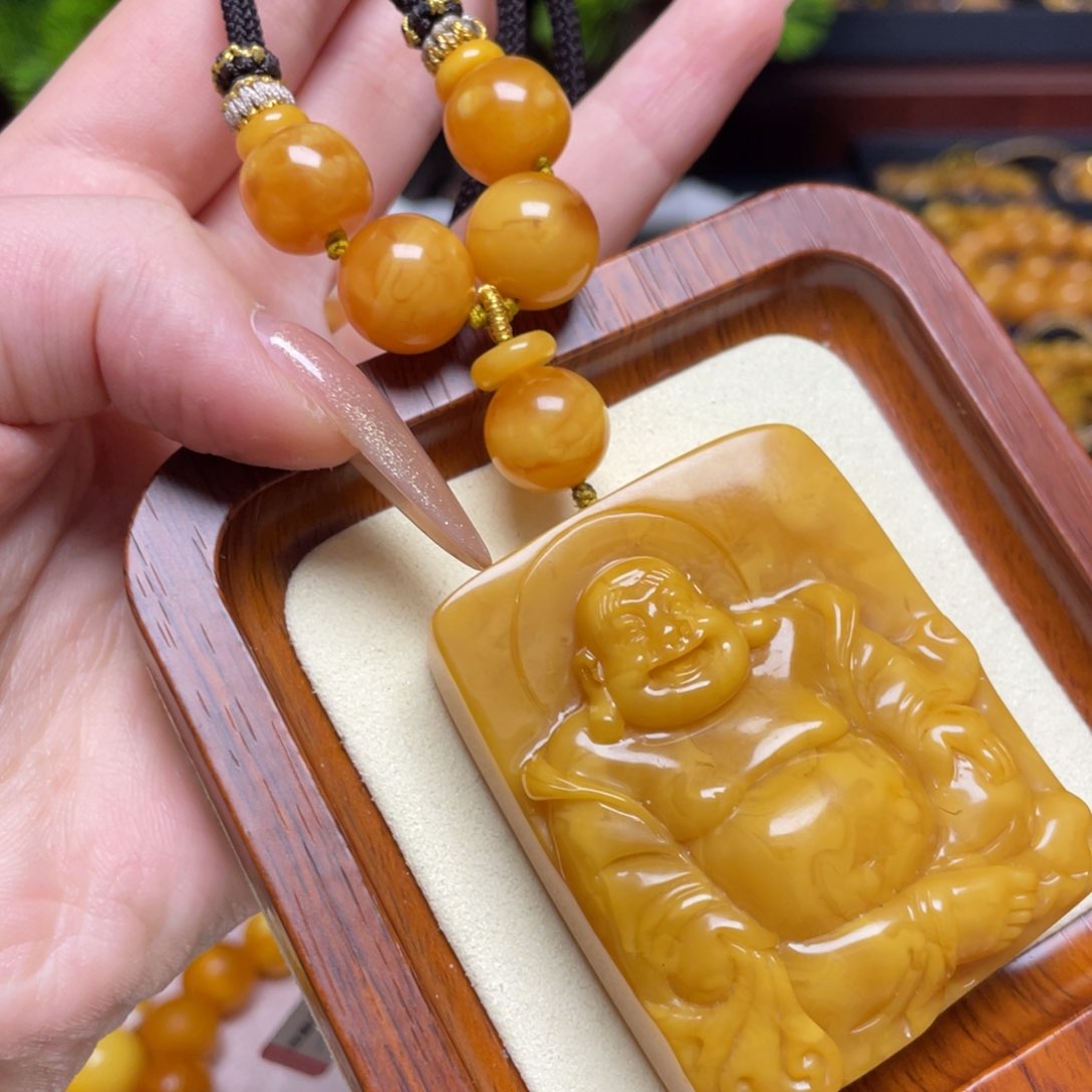 蜜蜡颈饰未镶嵌项链