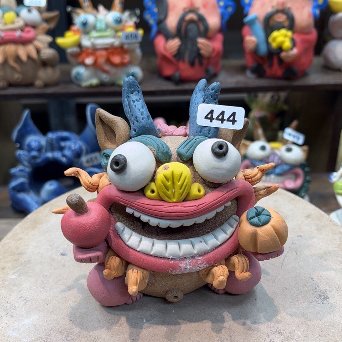 陶瓷纯手工抽象陶瓷摆件微瑕444