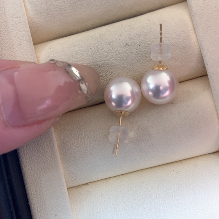 18K金镶嵌耳饰海水珍珠