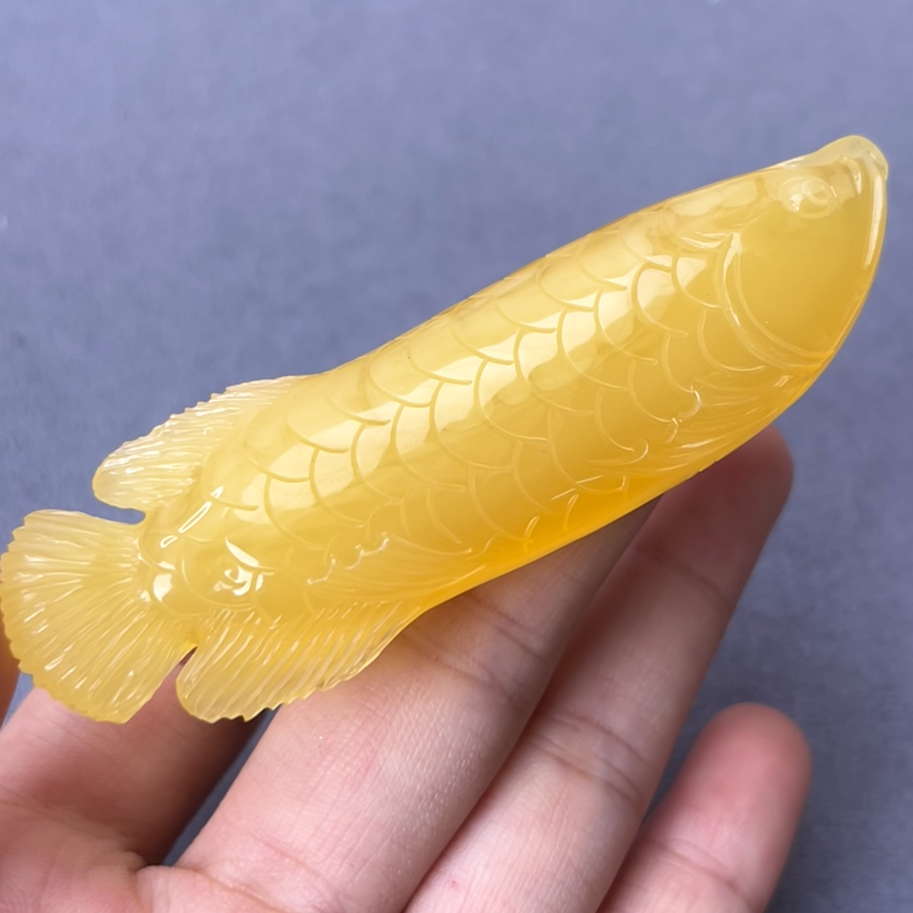 天然原矿无优化琥珀蜜蜡满蜜满蜡金龙鱼手把件吊坠