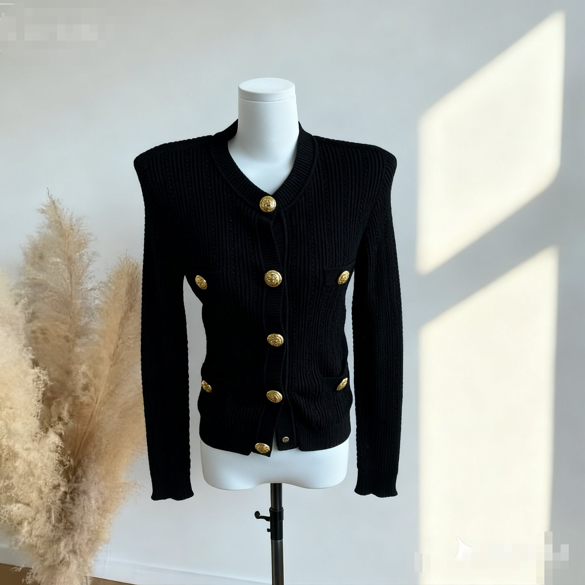 99新 BALMAIN/巴尔曼 A11231 balmain 黑色 开衫 99新 肩宽38