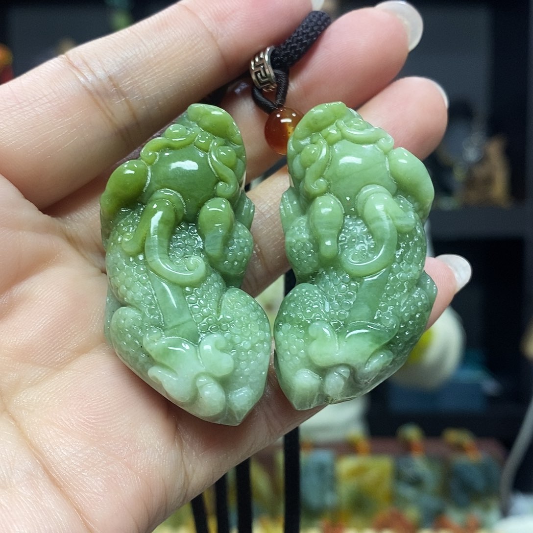 未镶嵌岫玉挂件吊坠项链