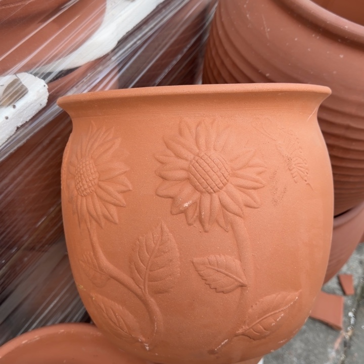 黎***明紫砂花盆口30高26 宜兴紫砂