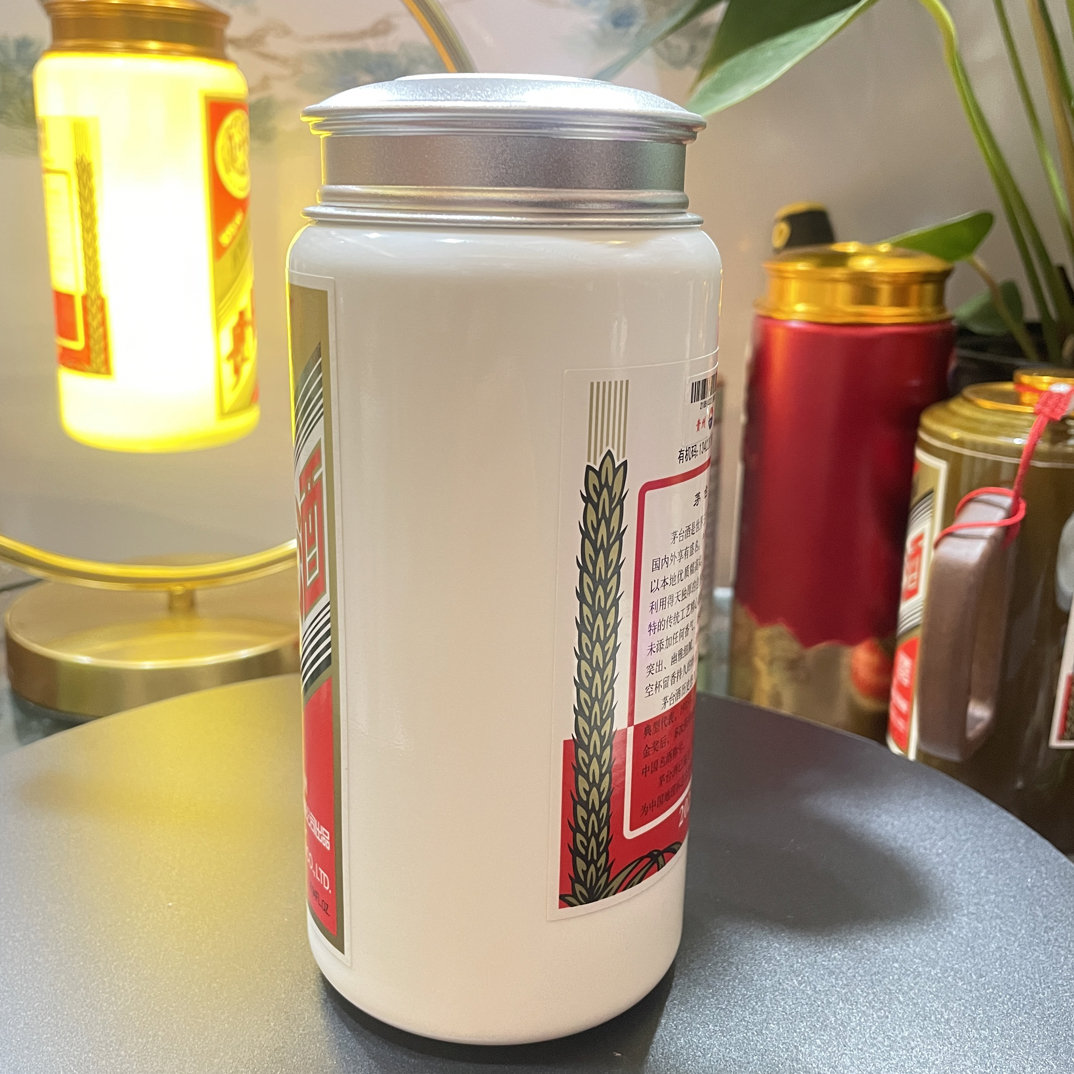 飞毛瓶改造茶叶罐 储物罐 纯手工打磨开口 合金盖子 茶桌摆件