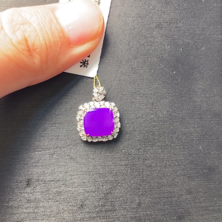 苏纪石（舒俱来）18K金镶嵌吊坠(不含链)