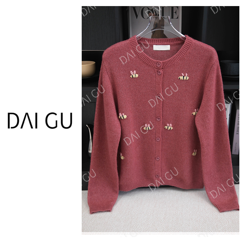 【小蜜蜂】手工款～轻奢山羊绒 高货！气质保暖开衫毛衣B3423