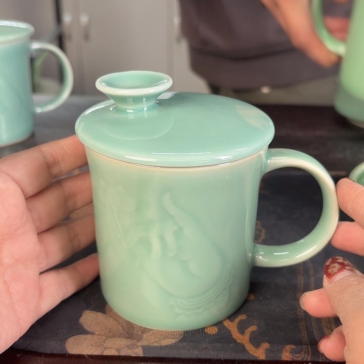 龙泉云间青瓷小米茶器