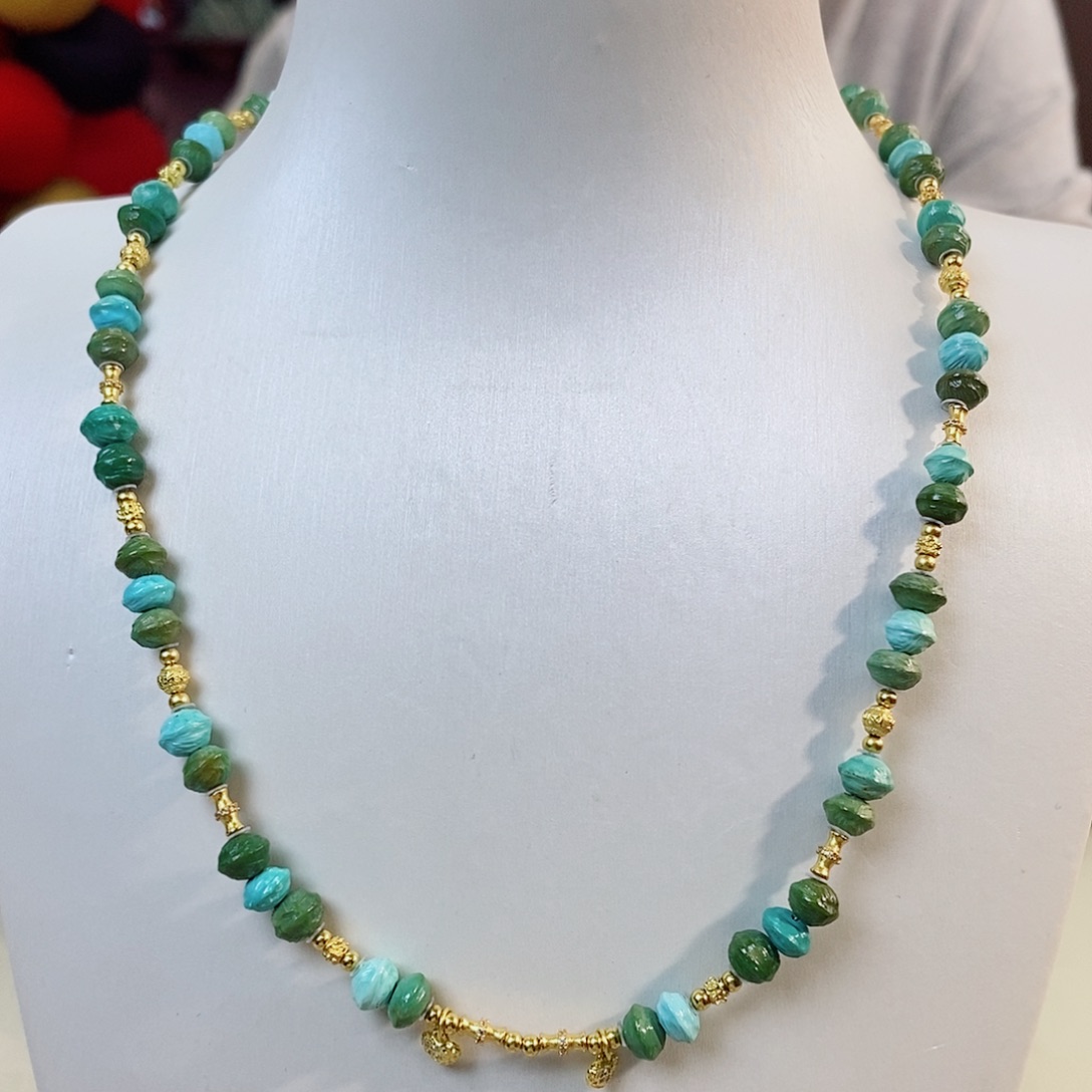 绿松石银S925镀金镶嵌珠宝奇石