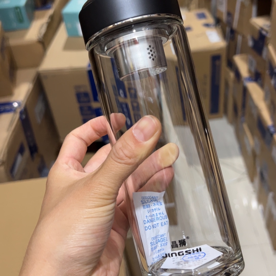 晶石单层烫手玻璃杯500黑色哑光黑色