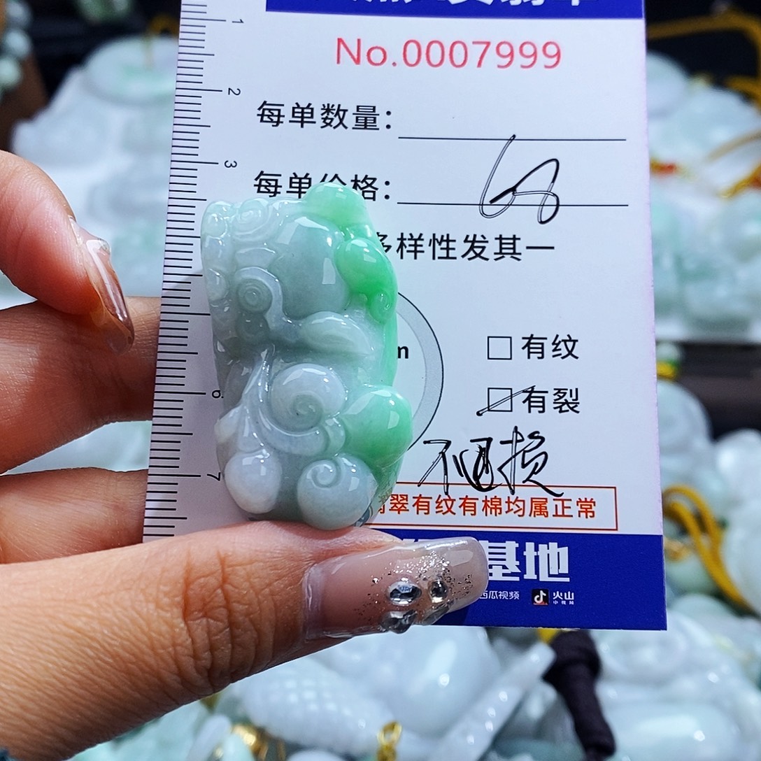 翡翠未镶嵌毛衣链7999