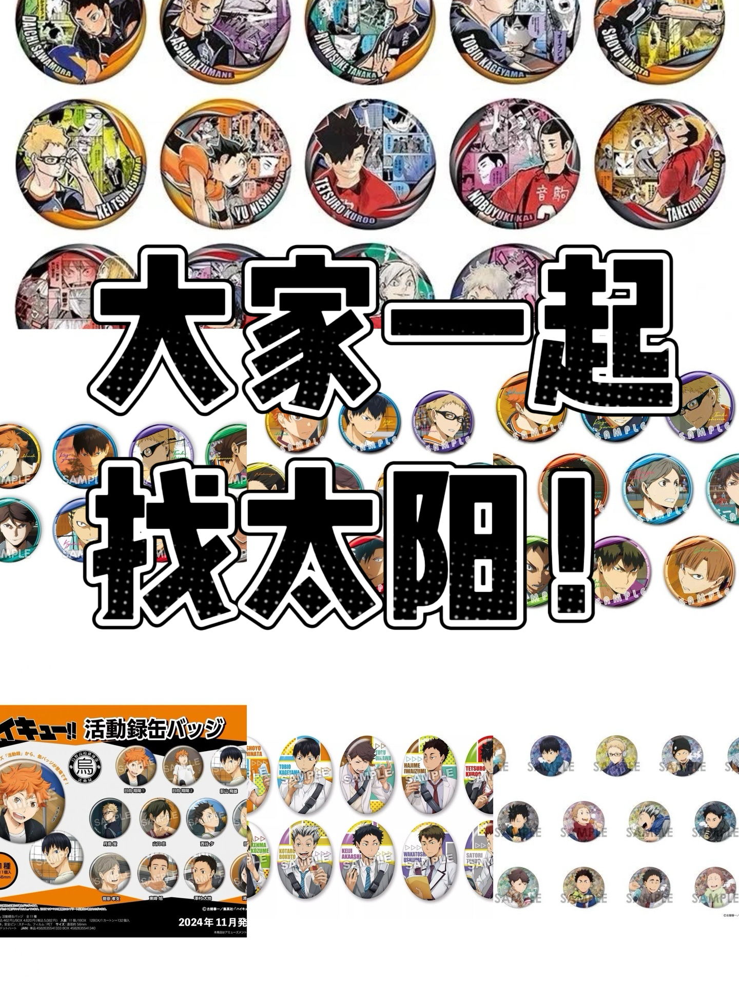 日谷【排球少年找太阳】吧唧徽章盲盒