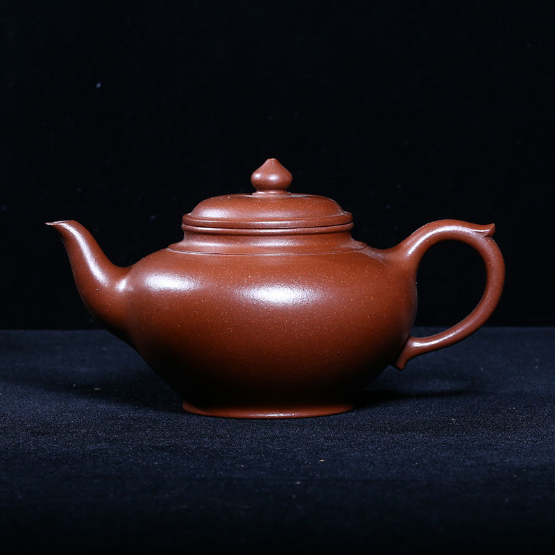 老紫砂壶早期一厂老壶老紫泥9孔500c红泥笑樱壶茶具