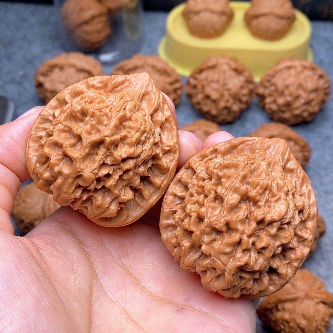 文玩核桃把件官帽46全品