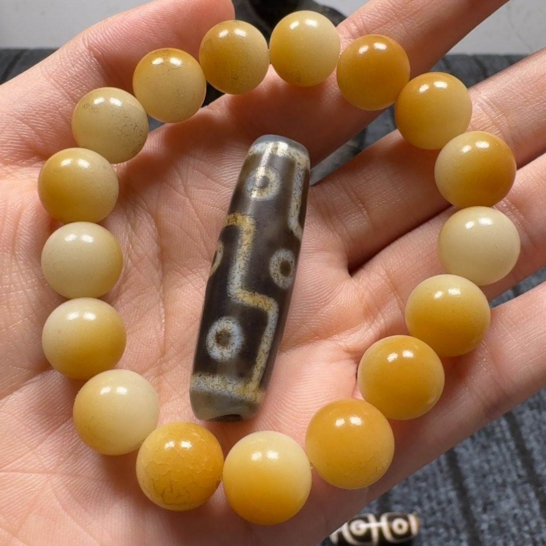 白玉菩提手串渔*吊坠