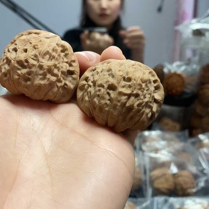 把件文玩核桃43红皮南瓜墩