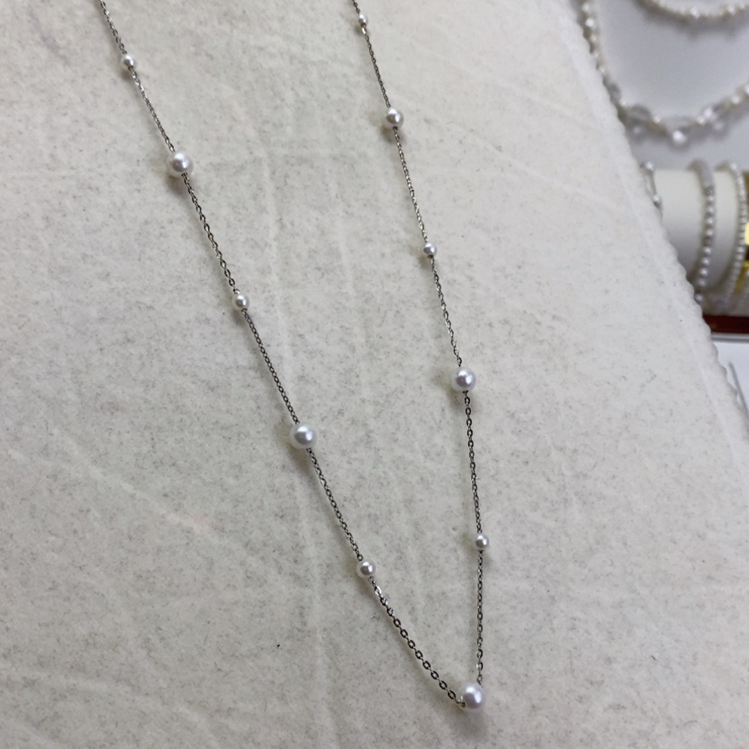 颈饰银S925镶嵌淡水珍珠