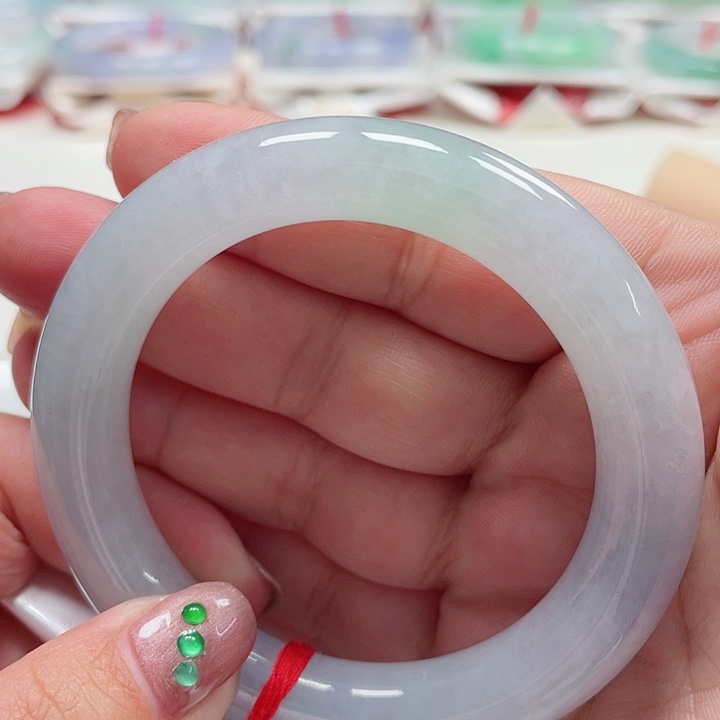 翡翠手镯未镶嵌缅甸翡翠手镯55圈