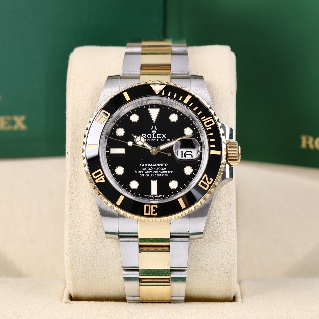 95新 Rolex/劳力士 116613 间金黑水鬼 2018年保卡