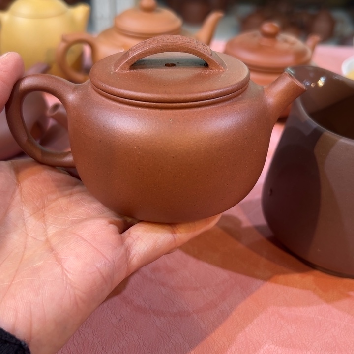茶案紫砂紫泥圆汉瓦180cc