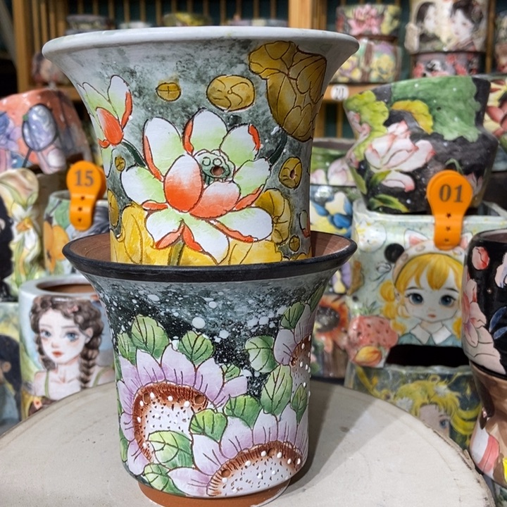 红陶景德镇艺术手绘作品