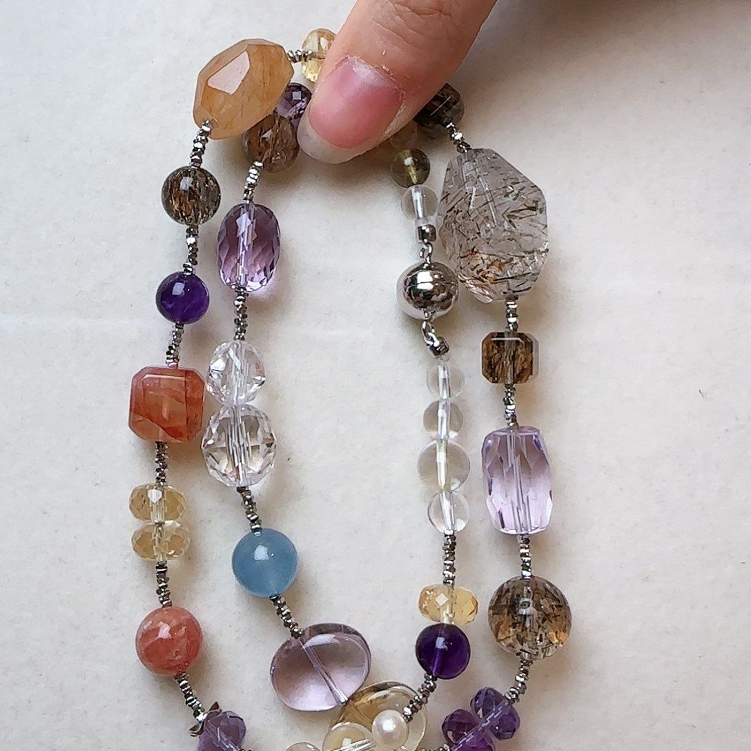 水晶颈饰未镶嵌大气上档次