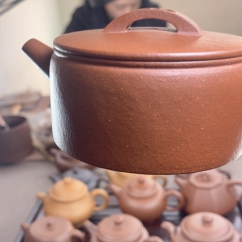 紫砂茶壶收***子原的红降坡200cc