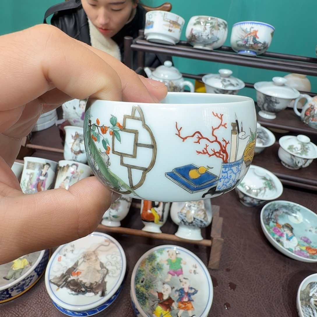 流***蝶摆件瓷景德镇陶瓷艺术