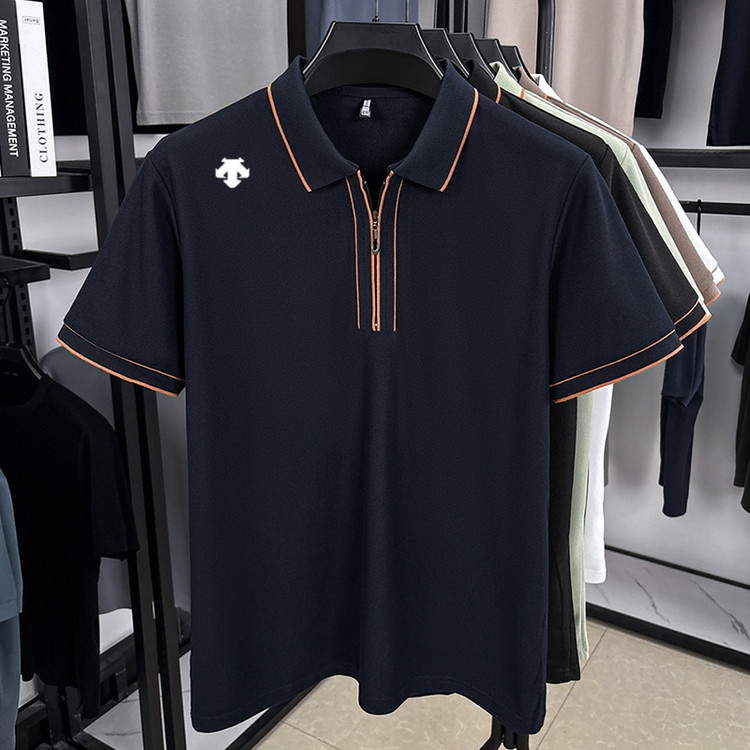 【海外撤柜 专卖店清仓】高档奢侈桑蚕丝正品短袖时尚休闲POLO衫