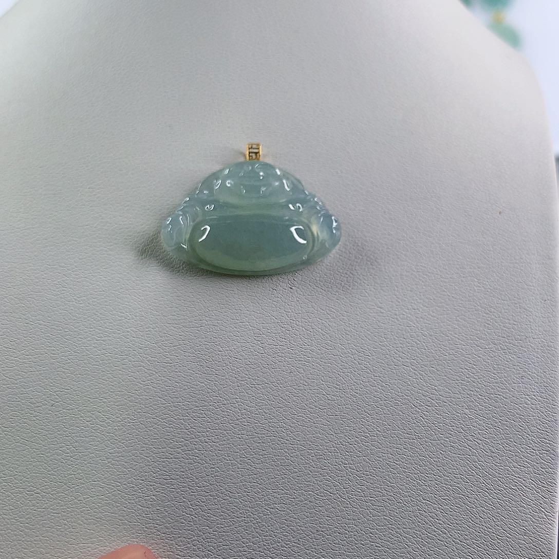 翡翠未镶嵌颈饰缅甸天然A货翡翠 佛公