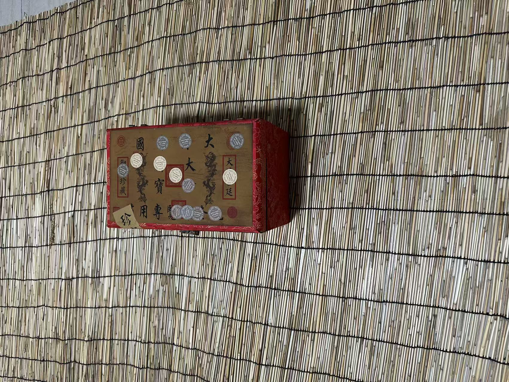 木箱红色94复古家居摆件开