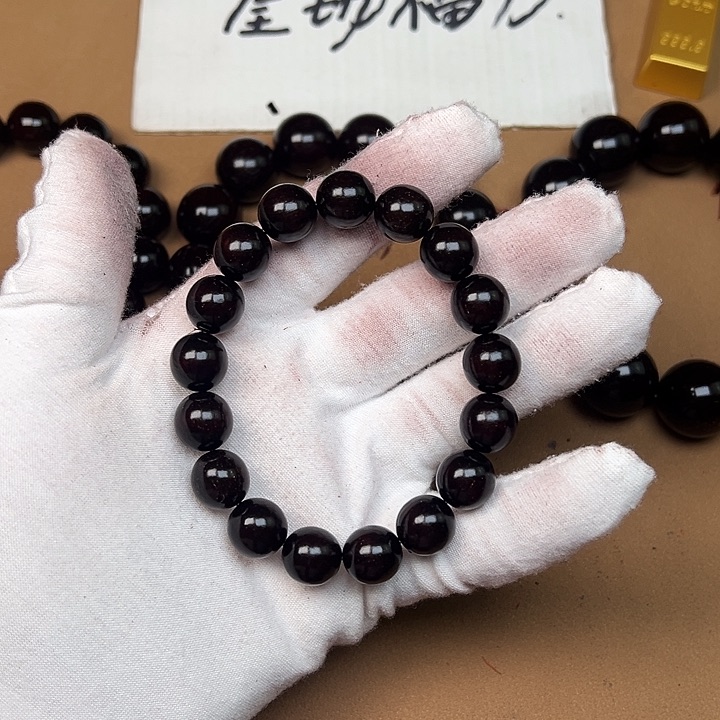 小叶紫檀手串/手链1.2*17 细金星