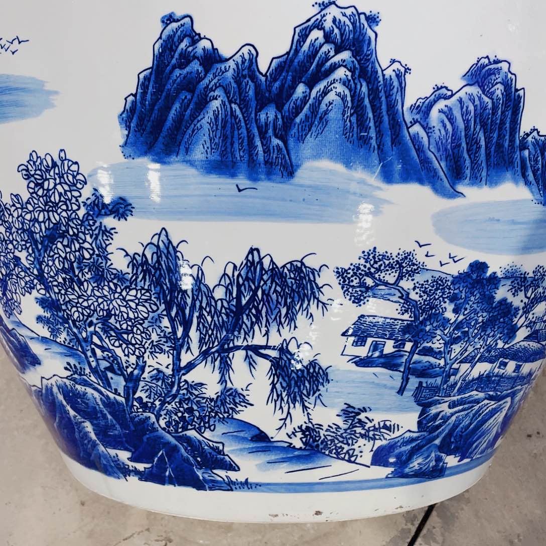 陶景德镇陶瓷鱼缸