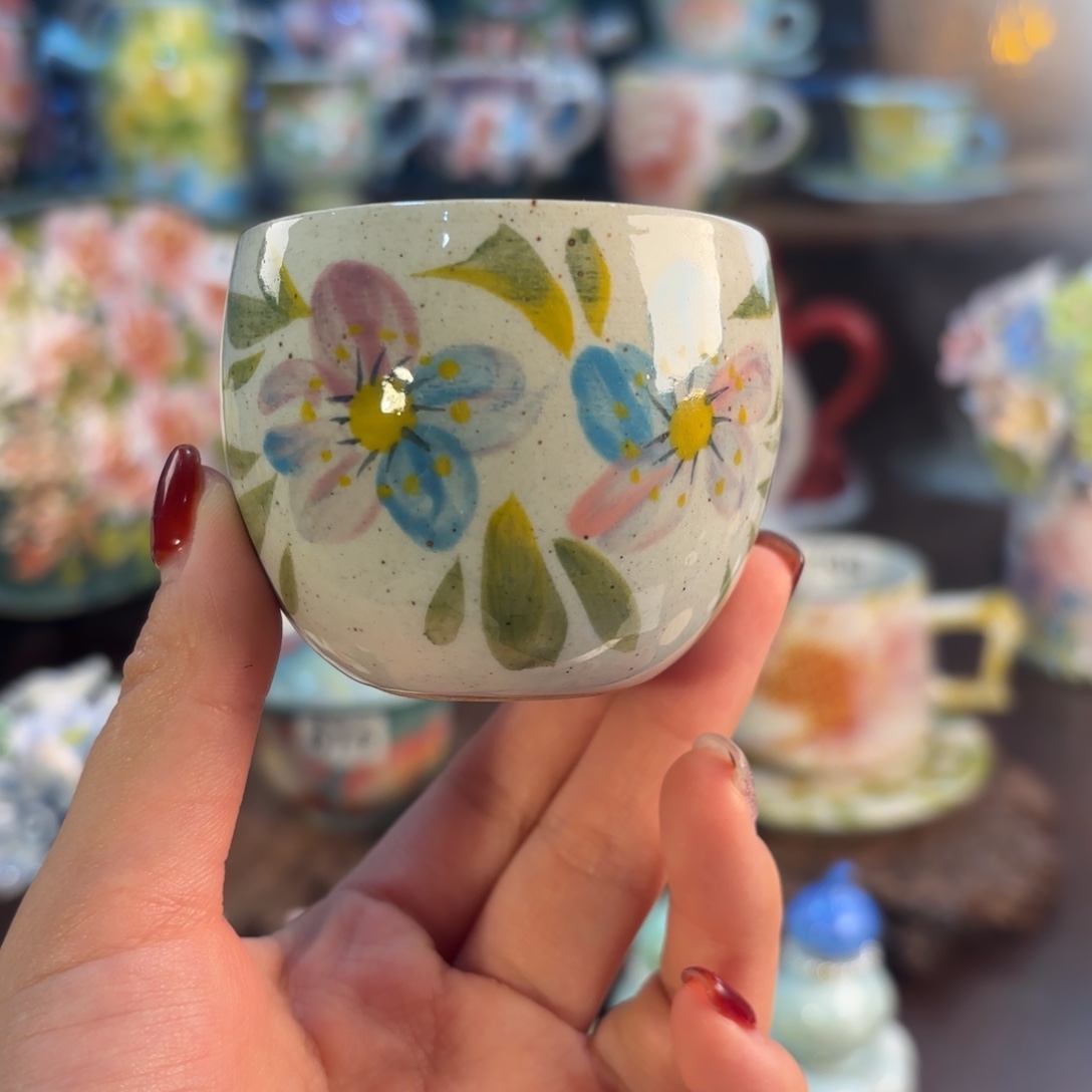 景德镇手绘高温釉下彩陶瓷茶具