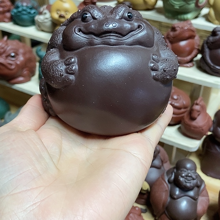 茶宠紫砂宜兴紫砂金蟾