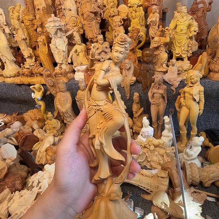 黄杨木黄杨木瑕疵飞天美女