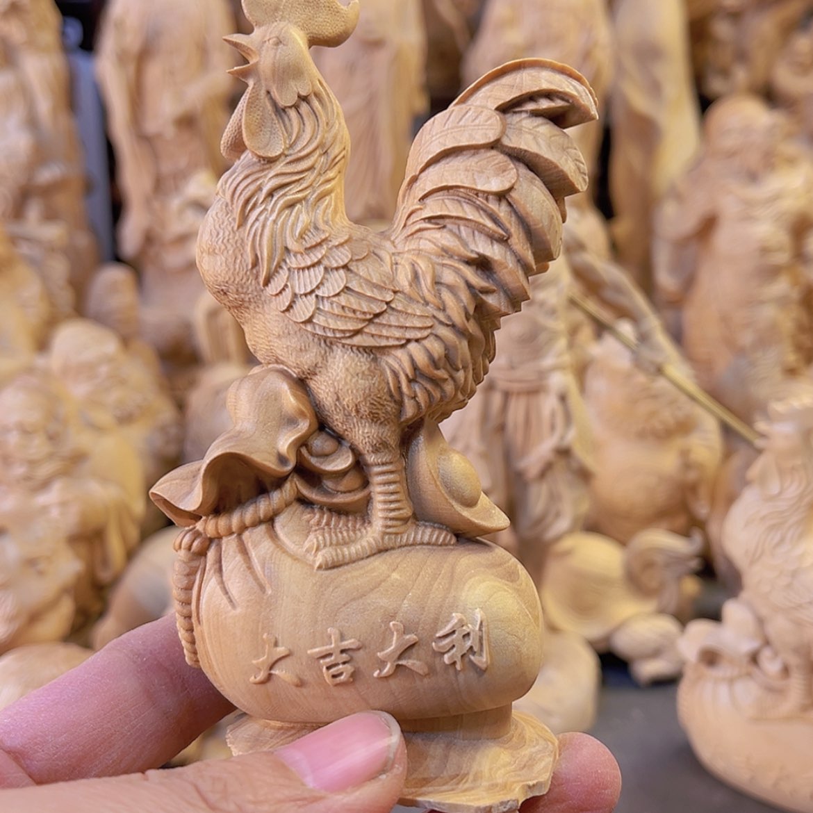 【闪购商品】木才**杰小叶黄杨木10高大吉大利鸡