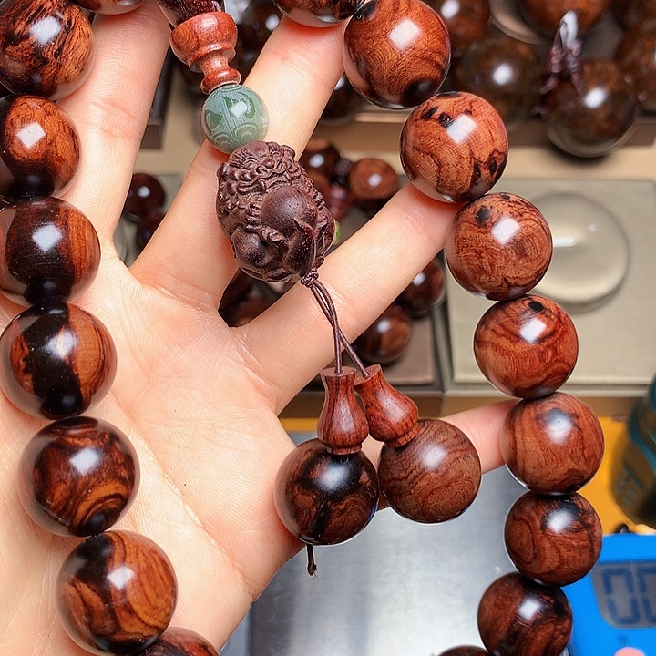 花梨木类手串/手链老挝花梨风化料土埋料2.0