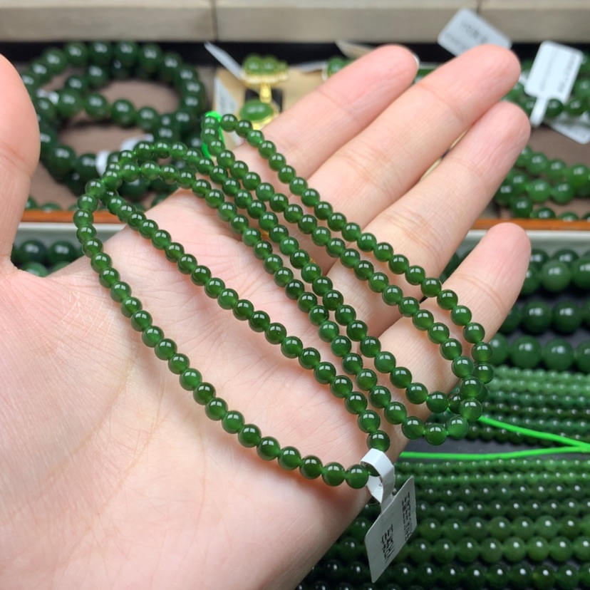 【闪购商品】和田玉（碧玉）颈饰未镶嵌财****姐4m m