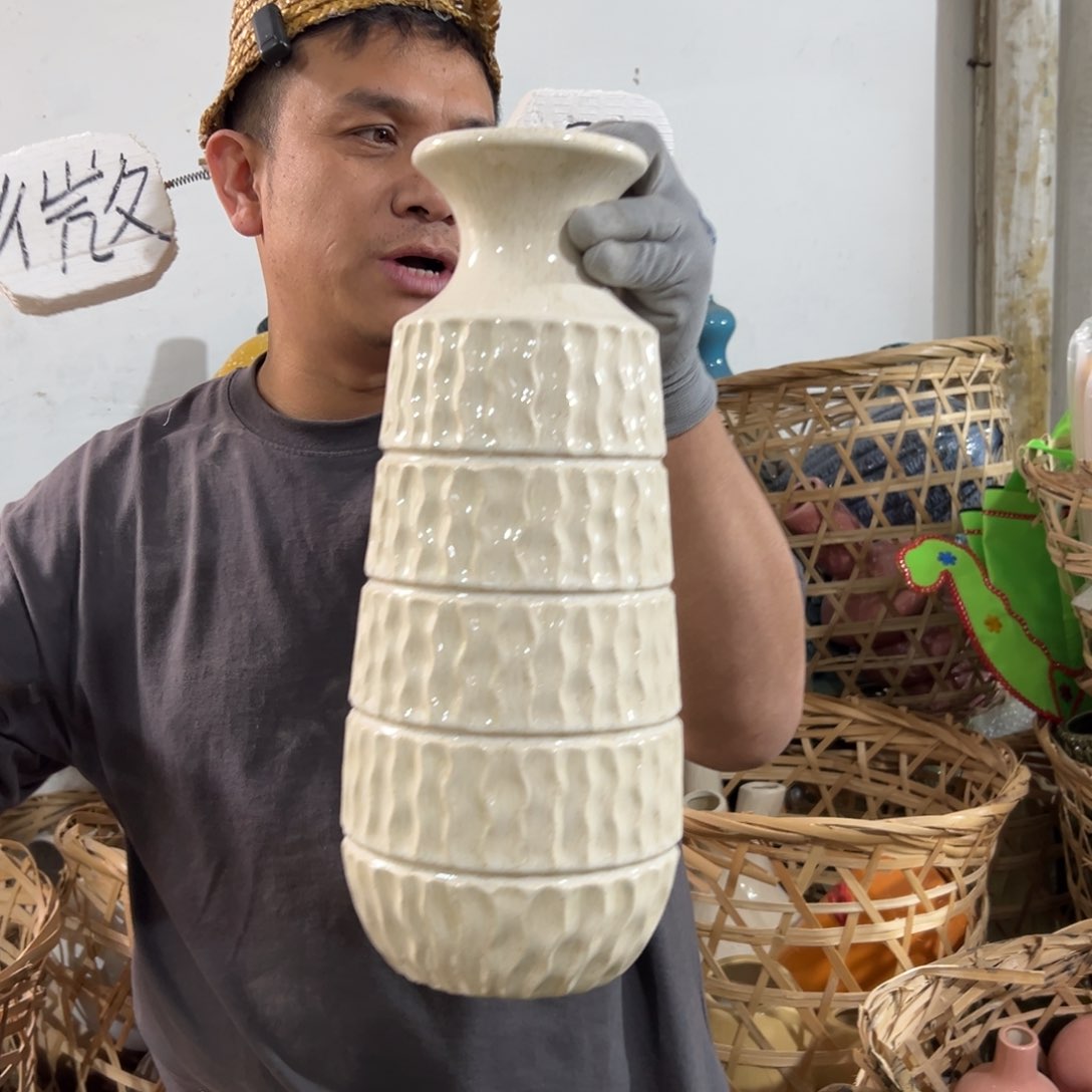 摆件163 号高中低温陶瓷工艺瓶（部分微瑕）