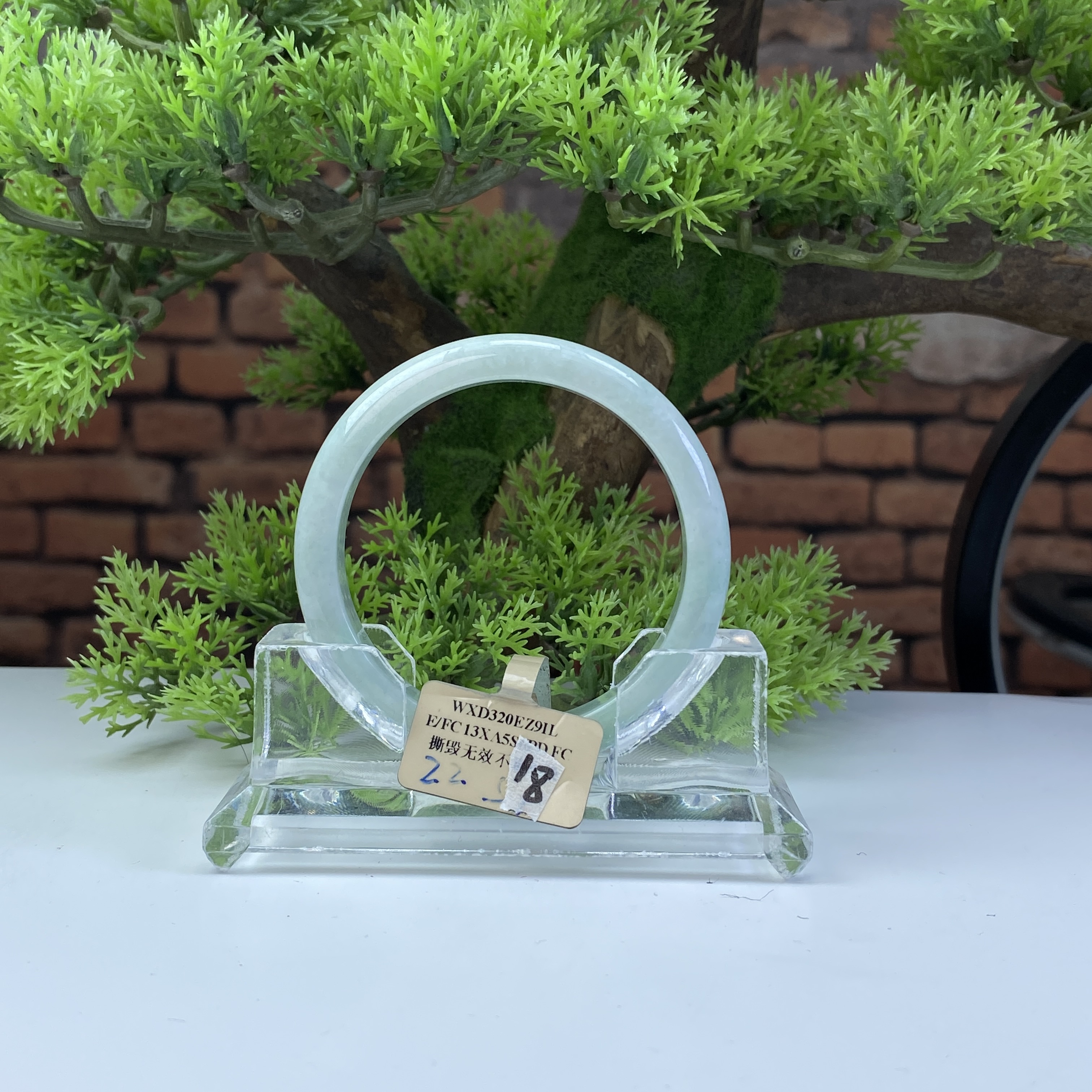 57【刀客砍价王】心心天然缅甸A货翡翠手镯J18