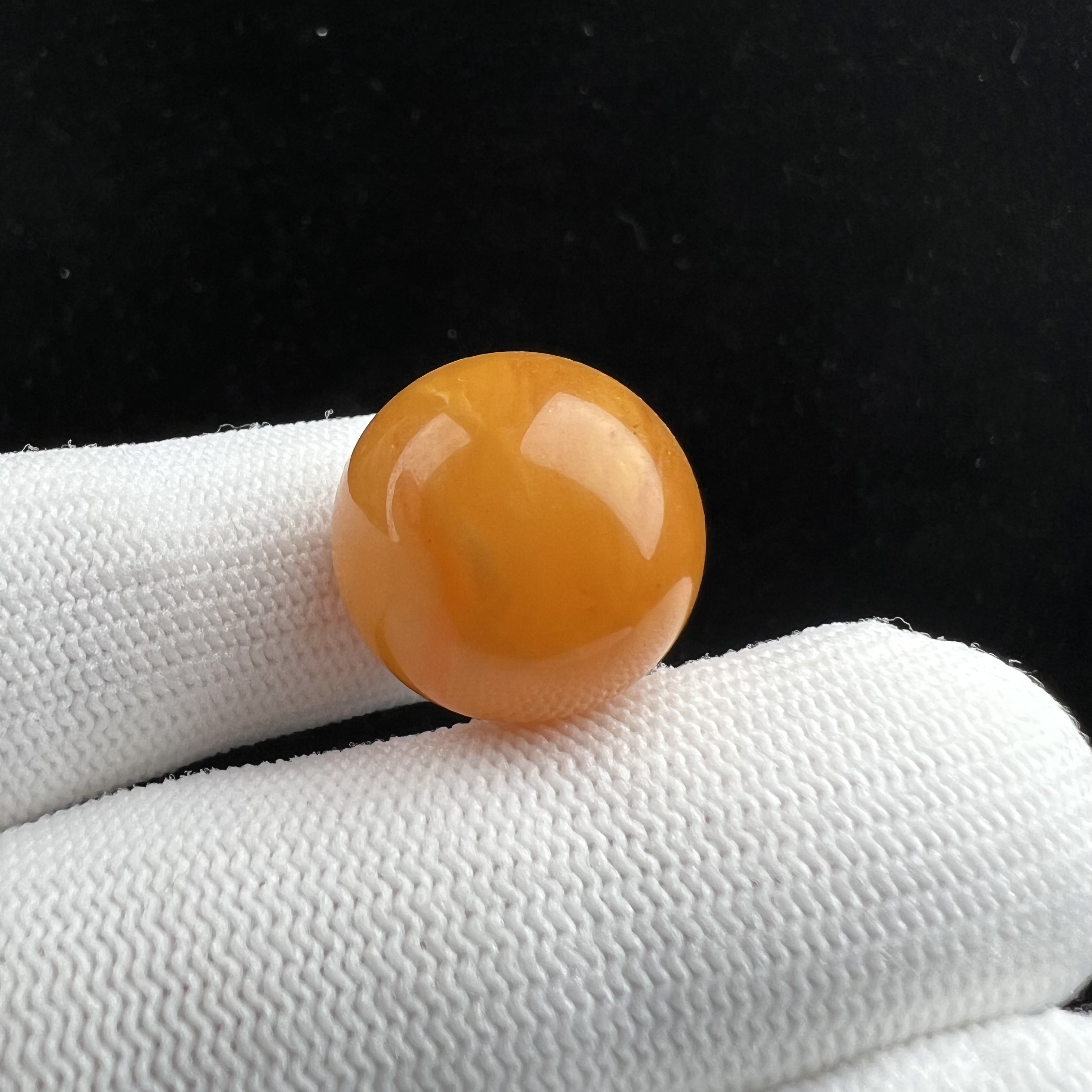 B1258 瑕疵特价 天然蜜蜡圆珠18 mm 支持复检 假一发四